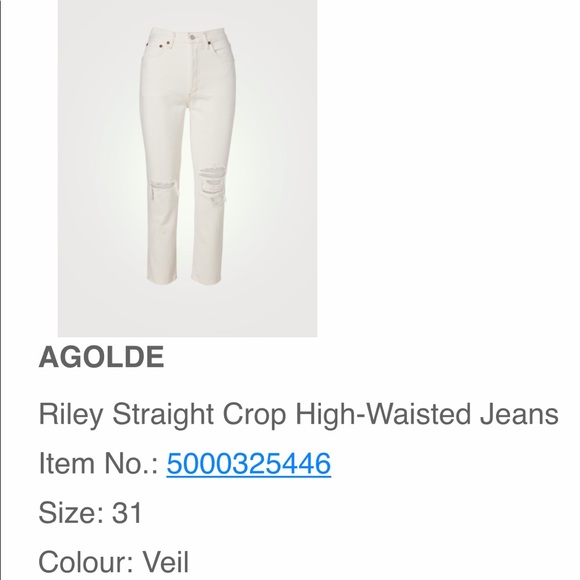 AGOLDE Riley high rise straight crop - Picture 4 of 5